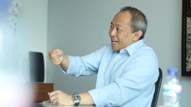 Glenn Sugita, Direktur PT Persib Bandung Bermartabat saat ditemui kumparan, Senin (1/10). (Foto: Cornelius Bintang/kumparan)