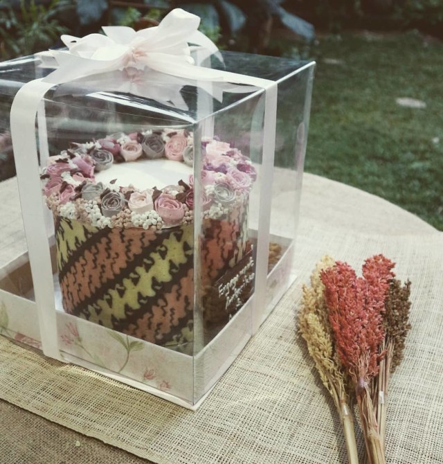 Cake batik Retnodyah (Foto: Instagram/ @bolubatik_retnodyah)