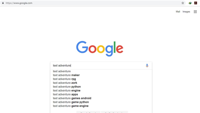 Cara akses game tersembunyi di mesin pencari Google. (Foto: Google)