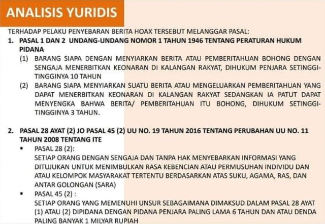 Analisis Yuridis Polda Metro Jaya terkait kasus Ratna Sarumpaet. (Foto: Dok. Istimewa)
