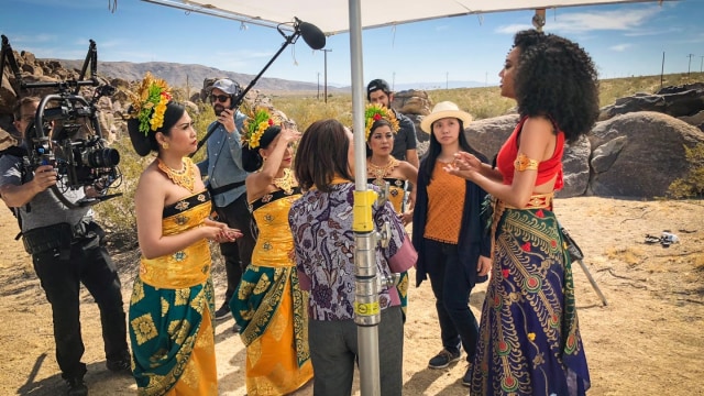Proses pembuatan video klip 'Queen of the Hill' milik Judith Hill , Rabu (2/10/1997). (Foto: Sun and Moon Films)