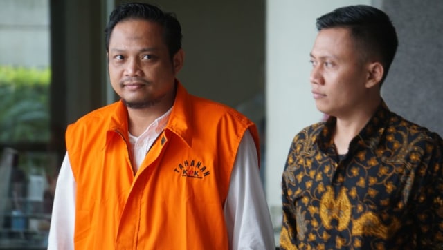 Panitera pengganti PN Medan, Helpandi, usai diperiksa di KPK, Rabu (3/10/2018). Foto: Nugroho Sejati/kumparan