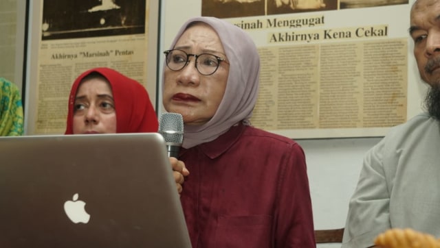 Konferensi pers Ratna Sarumpaet terkait kebohongannya, Rabu (3/10/2018). (Foto: Irfan Adi Saputra/kumparan)