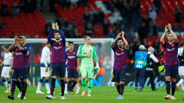 Barcelona menang atas Spurs. (Foto: REUTERS/Eddie Keogh)