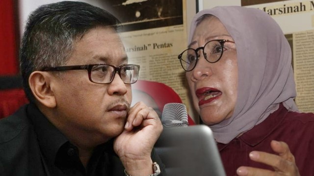 Hasto Kristiyanto dan Ratna Sarumpaet. (Foto: Irfan Adi Saputra, Nugroho Sejati/kumparan)