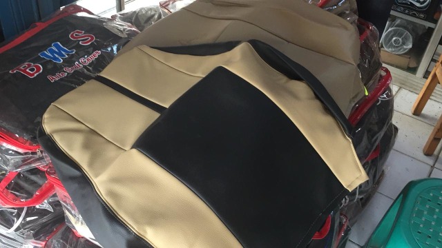 Sarung jok Mitsubishi Xpander bermerek MB Tech (Foto: Aditya Pratama Niagara/kumparanOTO)