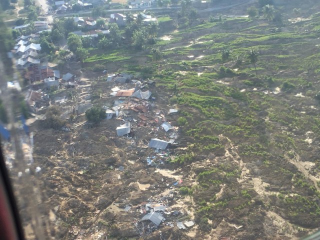 Foto Palu dari atas Hercules (Foto: Istimewa)
