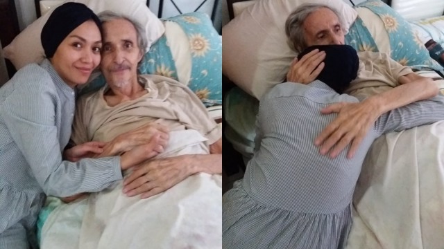 Momen terakhir Rudy Wowor bersama salah satu anaknya, Siti Madinah. (Foto: Dok. Anak Rudy Wowor - Siti Madinah)