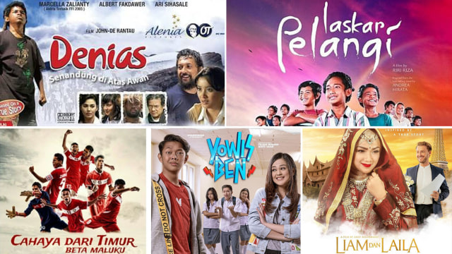 5 Film Indonesia yang Mengangkat Nuansa Kedaerahan. (Foto: Instagram/@filmyowisbenofficial, @imeldaachsanpublicity, @liamdanlaila, @downloadasik, dan @elhairi)