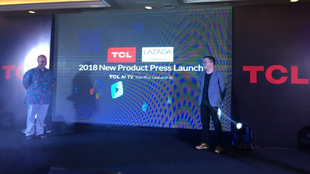 Peluncuran Smart TV TCL A3 dan E3 di Hotel Shangrila, Jakarta, Jumat (5/10/2018). (Foto: Nurul Nur Azizah/kumparan)