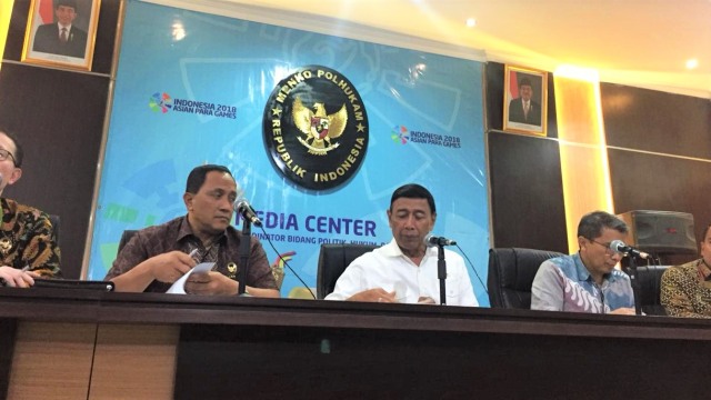 Konpers Perkembangan Terkini di Kemenkopolhukam. (Foto: Reki Febrian/kumparan)