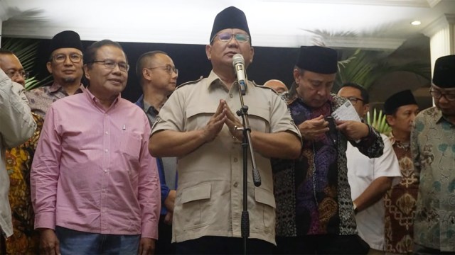 Prabowo Subianto di Kertanegara, Jakarta Selatan. (Foto: Irfan Adi Saputra/kumparan)
