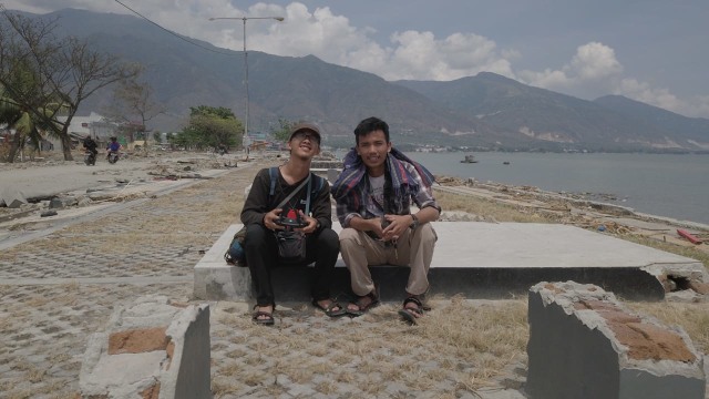 Wartawan kumparan, Jamal dan Eben, berada di Palu. (Foto: kumparan)