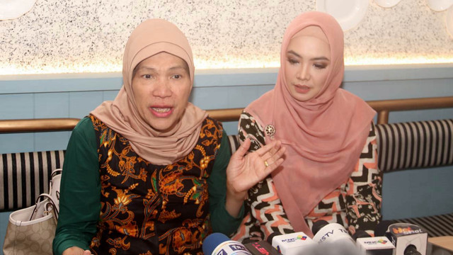 Dorce dan Ingrid Kansil jumpa pers foto. (Foto: Munady)