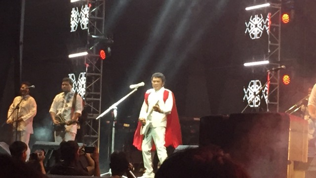Penampilan Rhoma Irama dan Soneta di Synchronize Fest 2018, Sabtu (6/10/2018). (Foto: Hesti Widianingtyas/kumparan)