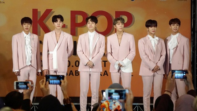 Snuper dalam konferensi pers konser K-Pop K-Content Expo 2018 di Jakarta, Sabtu (6/10). (Foto: Masajeng Rahmiasri/kumparan)