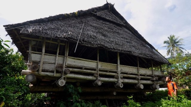 Rumah adat Lobo. (Foto: Antara Foto)