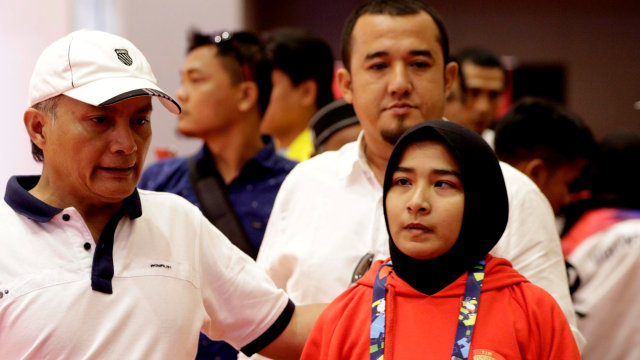 Miftahul Jannah, atlet para judo Indonesia di Asian Para Games 2018 (Foto: ANTARA/BOLA.COM/M Iqbal Ichsan)