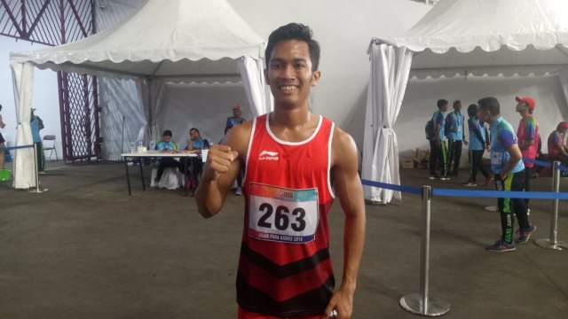 Peraih perak atletik Asian Para Games, Eko Saputra. (Foto: kumparan/Aditia Rijki Nugraha)