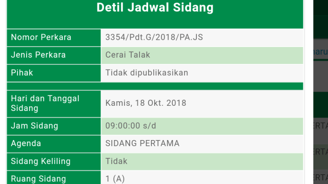 Nomor perkara cerai Vicky Prasetyo dengan Angel Lelga. (Foto: Dok. Istimewa)