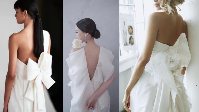 Aksen pita pada area punggung (Foto: Dok. Reem Acra, Hian Tjen, Marchesa)