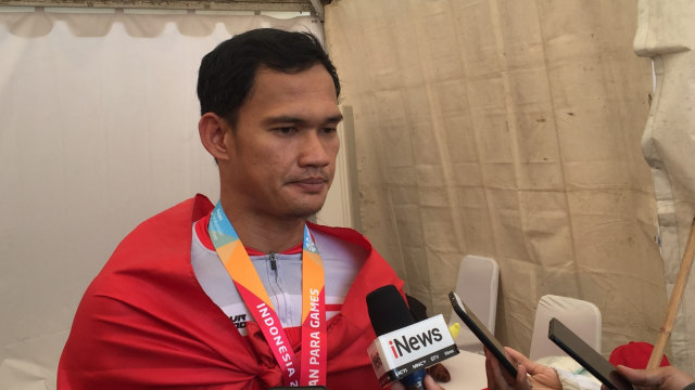 Marthin Losu, atlet para sepeda Indonesia. (Foto: Sandi Firdaus/kumparan)