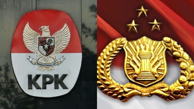 Ilustrasi KPK dan Polri. (Foto: Jamal Ramadhan/kumparan dan Dok. Polri)