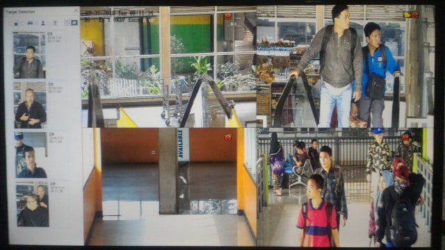 Hasil CCTV Surabaya yang bisa deteksi wajah orang, Rabu (10/10/2018). (Foto: Dok. diskominfo CCTV)