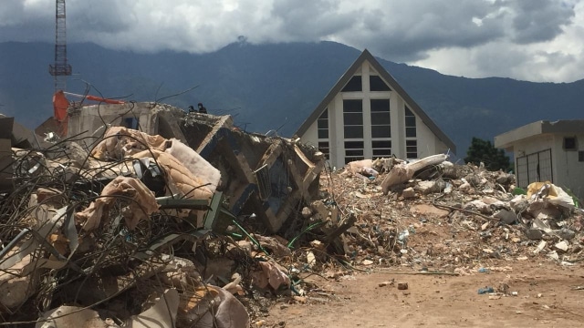 Gereja IFGF di Palu tak roboh usai diterjang tsunami. (Foto: Moh Fajri/kumparan)