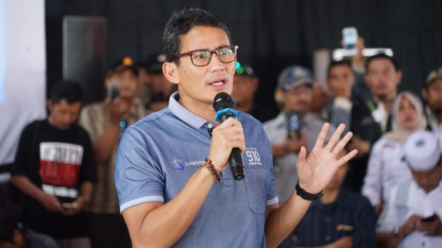 Sandiaga Uno di Training of trainer Ok Oce Prasasti Pemuda Kreatif (Ciayumajakuning Subang Karawang) di Andalus City Convention Center, Cirebon, Kamis (11/10/2018). (Foto: Dok. Tim Sandiaga Uno)