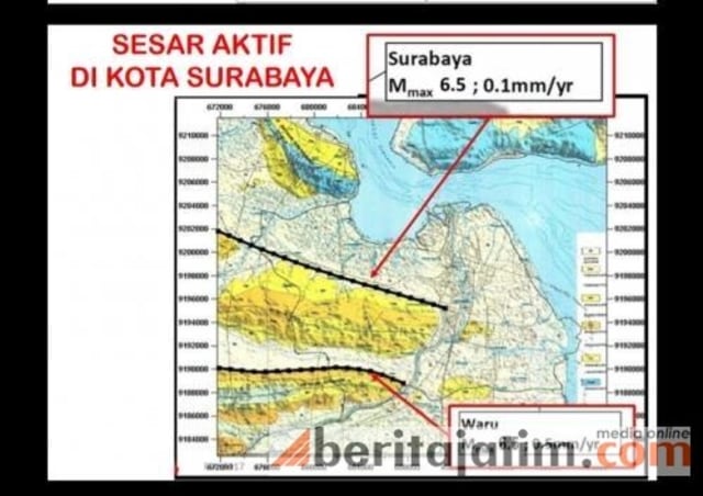 Dua Sesar Aktif di Surabaya Berpotensi Timbulkan Gempa hingga 6,5 M
