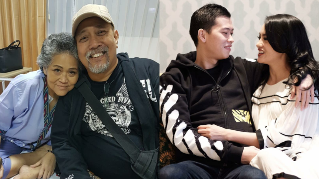 Indro 'Warkop' dengan Nita, Ririn Ekawati dengan Ferry Wijaya. (Foto: Instagram @indrowarkop_asli dan @ririnekawati.)