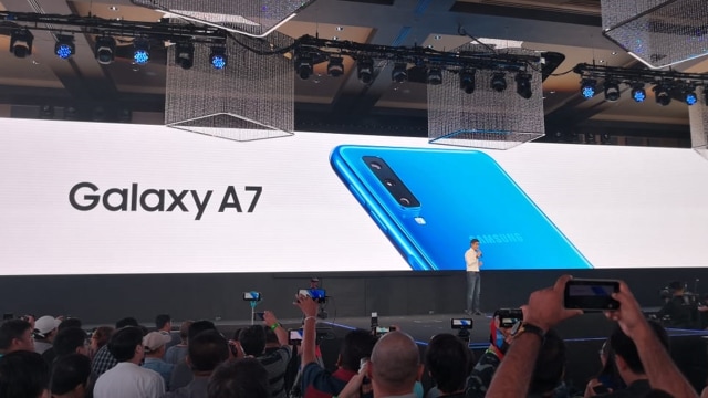 Launching Samsung Galaxy A7 (2018). (Foto: Bianda Ludwianto/kumparan)