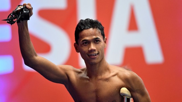 Atlet para renang Indonesia, Jendi Pangabean. (Foto: ANTARA/Akbar Nugroho Gumay)