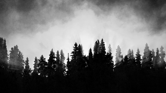 Ilustrasi gunung yang menyeramkan kala malam hari (Foto: Shutter Stock)