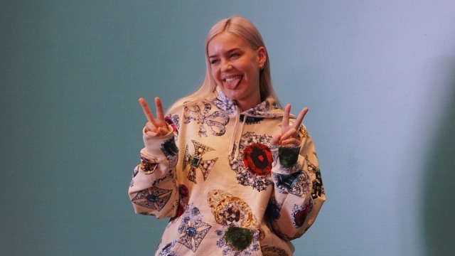 Anne Marie saat jumpa pers Spotify on Stage di Kemayoran, Jakarta, Jumat (12/10/2018). (Foto: Fanny Kusumawardhani/kumparan)