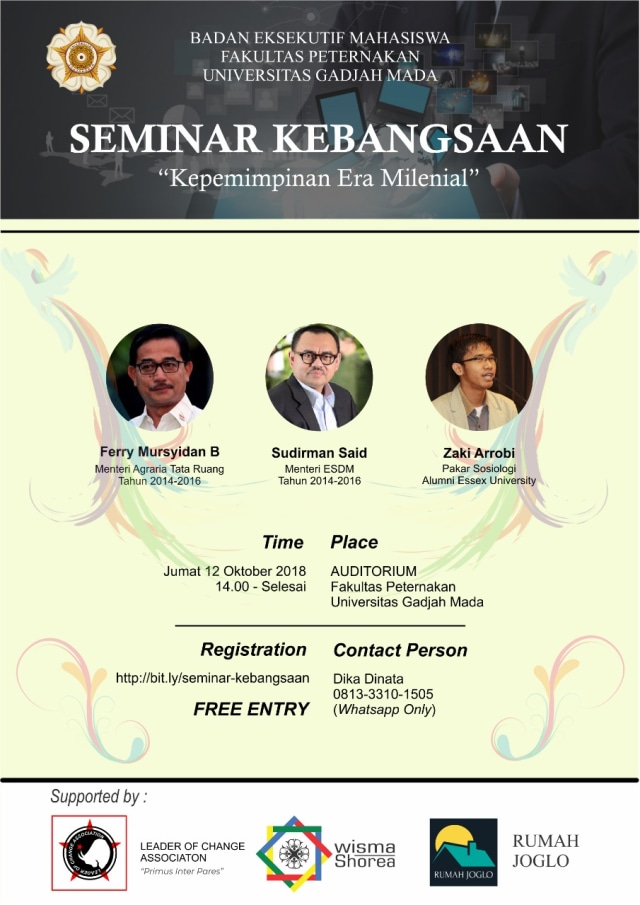 Seminar kebangsaan Sudirman Said dan Ferry Mursyidan di UGM. (Foto: Dok. Istimewa)