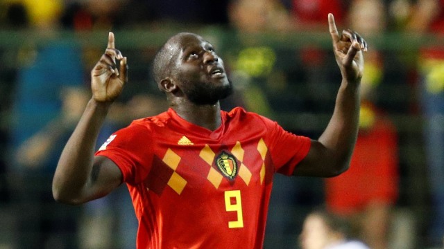 Romelu Lukaku merayakan gol Timnas Belgia ke gawang Prancis. (Foto: Francois Lenoir/Reuters)
