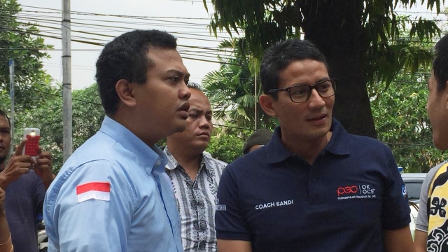 Sandiaga Uno hadir di dialog interaktif Himpunan Mahasiswa Riau di Asrama Mahasiswa Riau (Foto: Yuana Fatwalloh/kumparan)