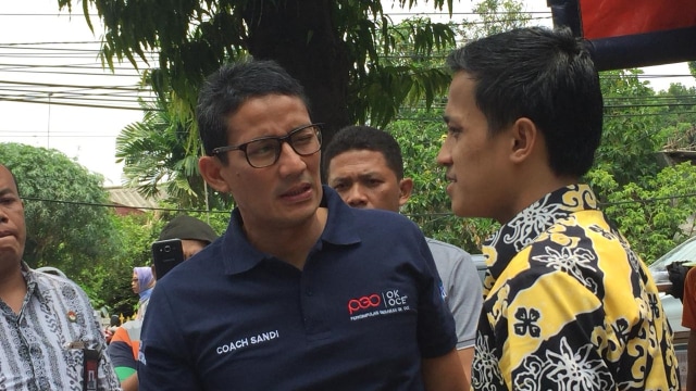 Sandiaga Uno hadir di dialog interaktif Himpunan Mahasiswa Riau di Asrama Mahasiswa Riau (Foto: Yuana Fatwalloh/kumparan)