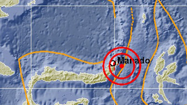 Peta lokasi gempa di Manado (Foto: Dok. BMKG)