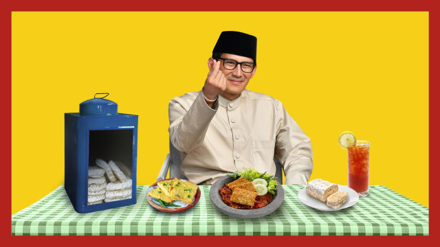 Lipsus Politik Tempe Sandiaga (Foto: AFP/Adek Berry)