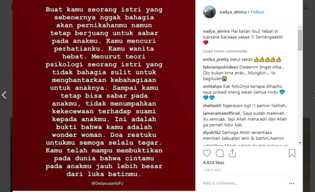 Berita Terkini: Ikhlas Suami Menikah Lagi, Ini Pesan Nadya Almira untuk Para Istri (1)