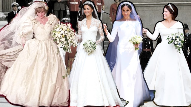 Gaun Pengantin Royal Wedding Foto: Instagram @princess.diana.forever, Getty Images, NEIL HALL/REUTERS, REUTERS/Toby Melville 