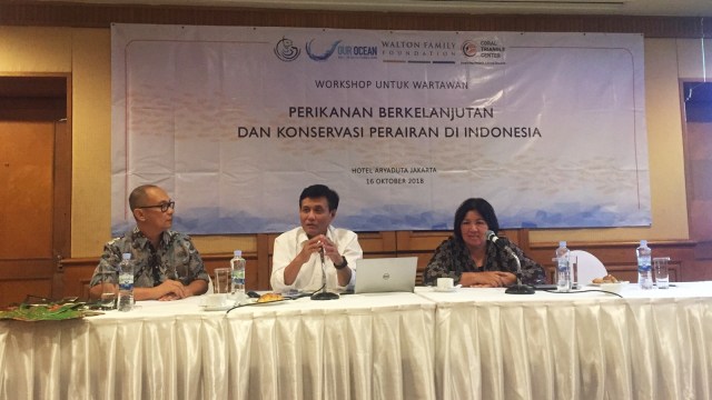 Workshop Our Ocean Conference di Hotel Aryaduta. (Foto: Elsa Toruan/kumparan)