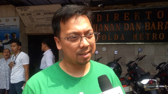 Udjo Project Pop di Polda Metro Jaya. (Foto: Ainul Qalbi/kumparan)