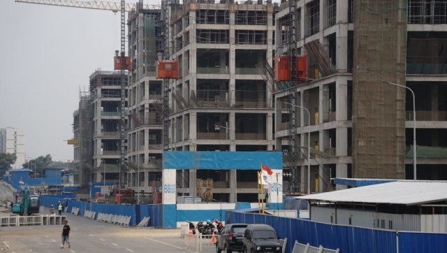 Suasana proyek pembangunan Apartemen Meikarta, di Cikarang, Kabupaten Bekasi, Jawa Barat. (Foto: Helmi Afandi Abdullah/kumparan)