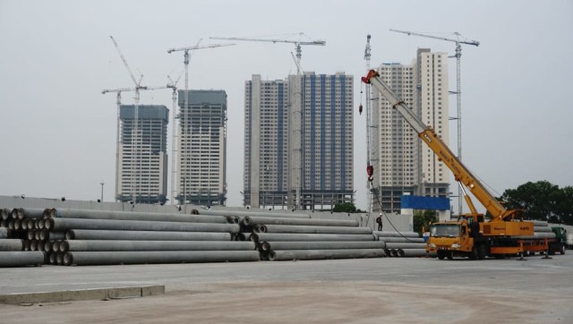 Suasana proyek pembangunan Apartemen Meikarta, di Cikarang, Kabupaten Bekasi, Jawa Barat. (Foto: Helmi Afandi Abdullah/kumparan)