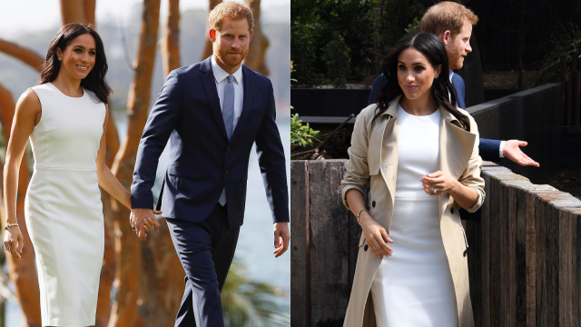 Meghan Markle Kenakan Perhiasan Mendiang Putri Diana (Foto: dok. Instagram @meghanmarkle.duchess & DEAN LEWINS/AFP )