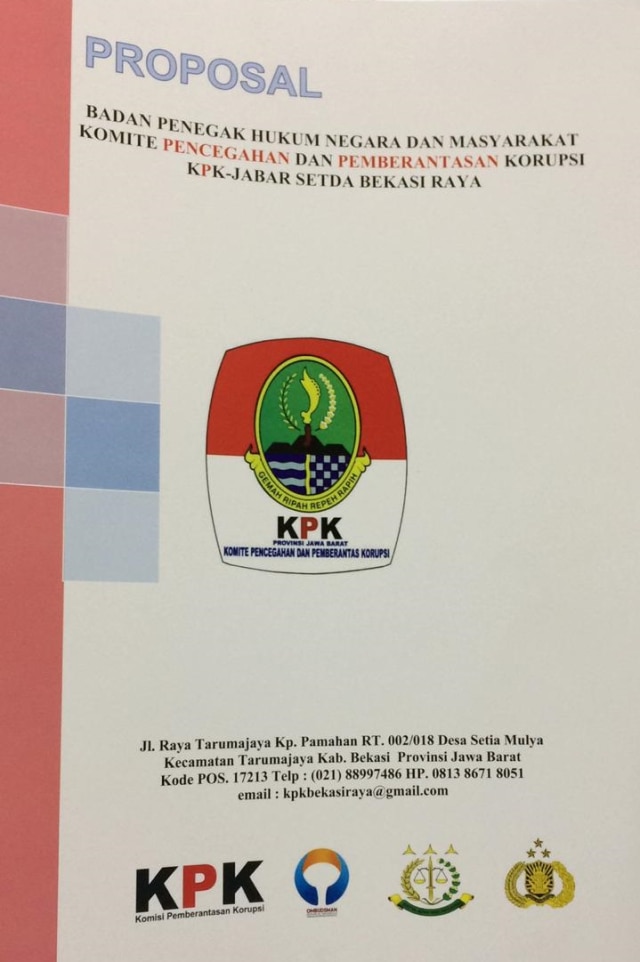 Dokumen lembaga yang diduga mencatut nama dan logo KPK. (Foto: Dok. Istimewa)